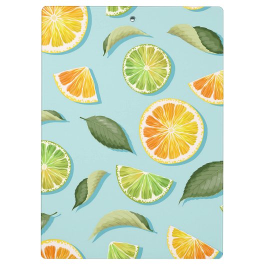 Früchte der Orangen und Limes | Fruchtklappe Klemmbrett (Rückseite)