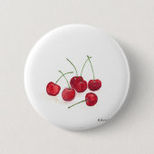 Früchte der Rotkirsche Button (Vorderseite)