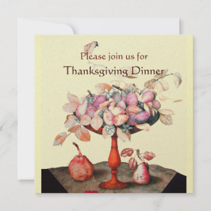 FRÜCHTE DER SAISON 5 Thanksgiving-Dinnerparty Gold Einladung
