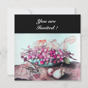 FRÜCHTE DER SAISON / ERDBEEREN UND BIRNEN EINLADUNG