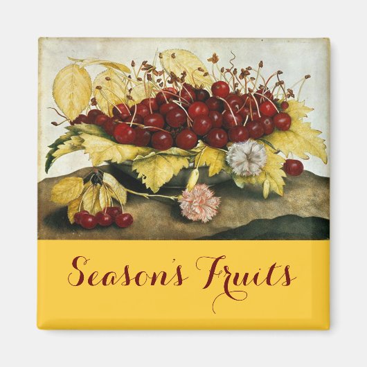 FRÜCHTE DER SAISON / KIRSCHEN UND NELKEN MAGNET (Vorne)