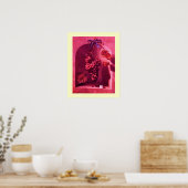 FRÜCHTE DER SAISON -PROSPERITÄT rosa antikes rot c Poster (Küche)
