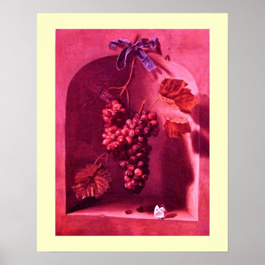 FRÜCHTE DER SAISON -PROSPERITÄT rosa antikes rot c Poster (Vorne)