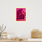 FRÜCHTE DER SAISON -PROSPERITÄT rosa antikes rot c Poster (Küche)