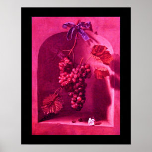 FRÜCHTE DER SAISON -PROSPERITÄT rosa rot violett Poster