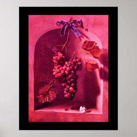 FRÜCHTE DER SAISON -PROSPERITÄT rosa rot violett Poster (Vorne)