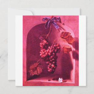 FRÜCHTE DER SAISON - PROSPERITÄT ,rosa rot weiß Einladung