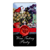 FRÜCHTE DER SAISON WEIN PARTY, ROT WAX SIEGEL (Vorne)