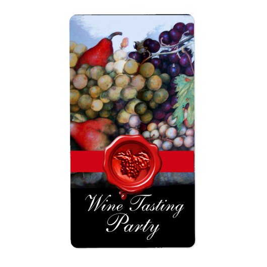 FRÜCHTE DER SAISON WEIN PARTY, ROT WAX SIEGEL (Vorne)