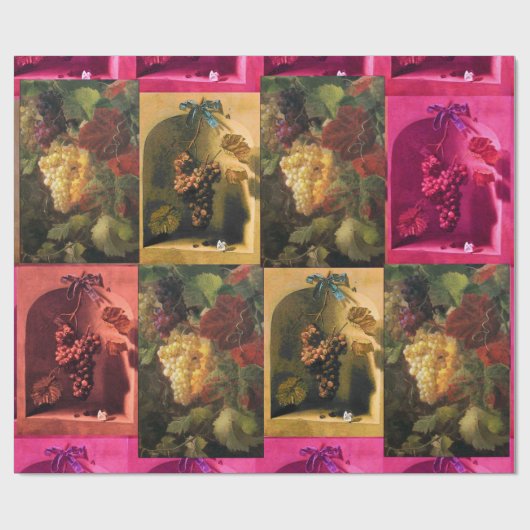 FRÜCHTE DER SAISON - WOHLSTAND Rosa rosa Gelbe Tra Geschenkpapier (Flach)