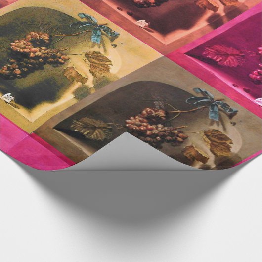 FRÜCHTE DER SAISON - WOHLSTAND Rosa rosa Gelbe Tra Geschenkpapier (Ecke)