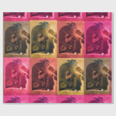 FRÜCHTE DER SAISON - WOHLSTAND Rosa rosa Gelbe Tra Geschenkpapier (Flach)