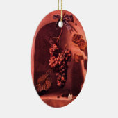 FRÜCHTE DER SAISON - WOHLSTAND Rosa Ruby Keramik Ornament (Rechts)