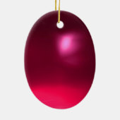 FRÜCHTE DER SAISON - WOHLSTAND Rosa Ruby Keramik Ornament (Hinten)