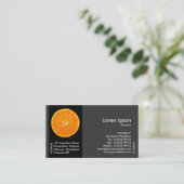 Früchte der schwarzen Seite - Clementine Slice Visitenkarte (Stehend Vorderseite)