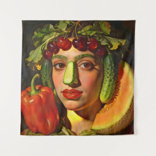 Früchte des Ausdrucks – Ein surrealistisches Portr Wandteppich