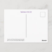 Früchte des Geist-Bibelverses Postkarte (Rückseite)