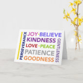 Früchte des Geist-Rahmennotecards Karte (Gelbe Blume)