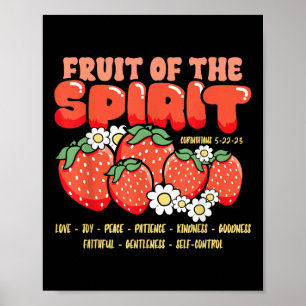 Früchte des Geistes Christlicher Glaube Bibelvers Poster