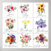Früchte des Geistes floral Poster (Vorne)