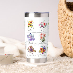 Früchte des Geistes floral Thermobecher
