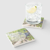 Früchte des Geistes Galatians 5:22-23 Marmor Steinuntersetzer (Seitenansicht)