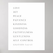 Früchte des Geistes Galatians 5:22-23 Poster (Vorne)
