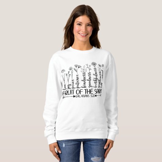 Früchte des Geistes Galatians 5:22 Sweatshirt (Vorne ganz)