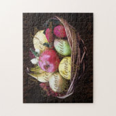 Früchte des Geistes, gestrichener brauner Korb Puzzle (Vertikal)