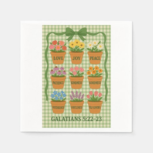 Früchte des Geistes Grün Serviette (Vorderseite)