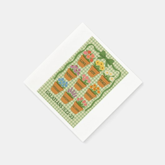 Früchte des Geistes Grün Serviette (Ecke)