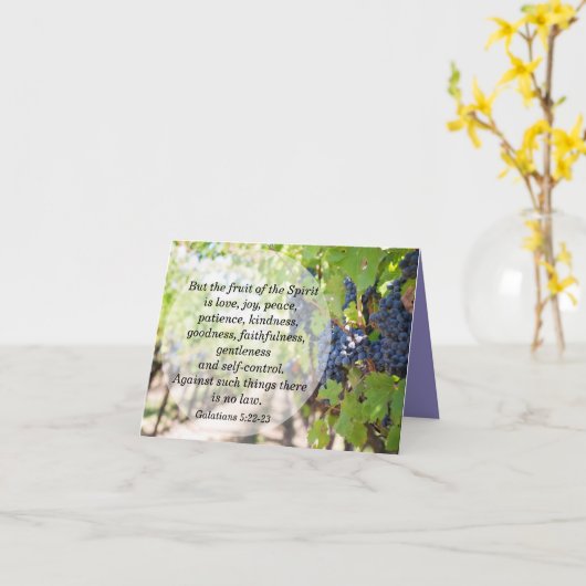 Früchte des Geistes Gruß Karte (Gelbe Blume)