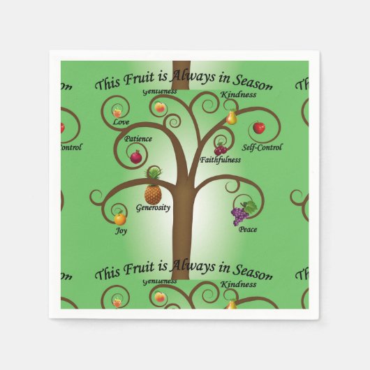 Früchte des Geistes immer in der Saison Papier Serviette (Vorderseite)