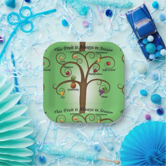 Früchte des Geistes immer in der Saison Pappteller (Party)