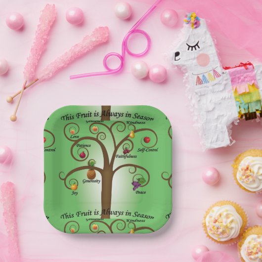 Früchte des Geistes immer in der Saison Pappteller (Party)