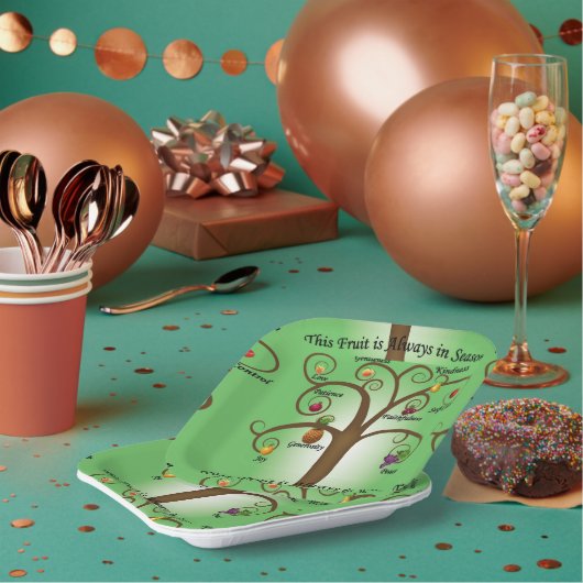 Früchte des Geistes immer in der Saison Pappteller (Multi)