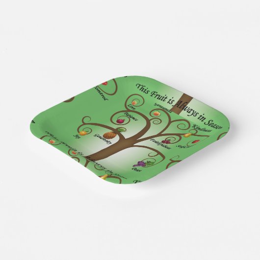 Früchte des Geistes immer in der Saison Pappteller (Gewinkelt)