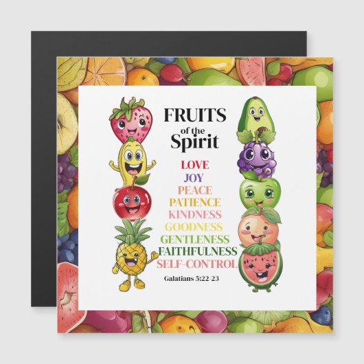 Früchte des Geistes Magnetkarte (Vorne/Hinten)