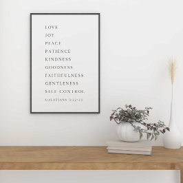 Früchte des Geistes Mauer Kunstgalaten 5:22-23 Wandteppich Mit Holzrahmen