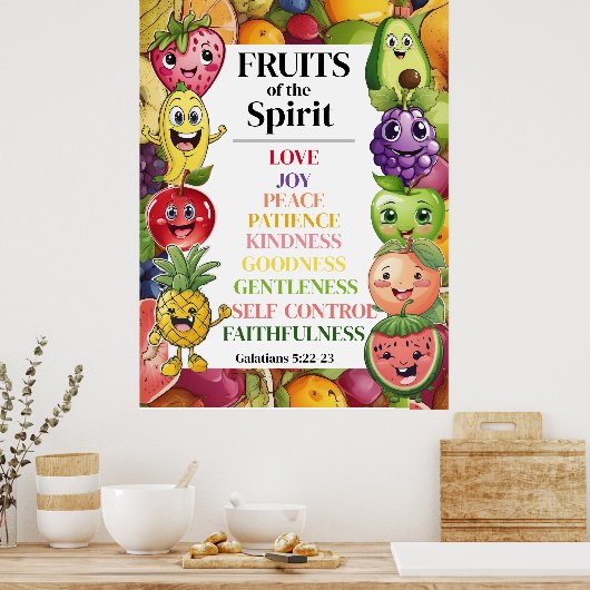 Früchte des Geistes Poster (Küche)