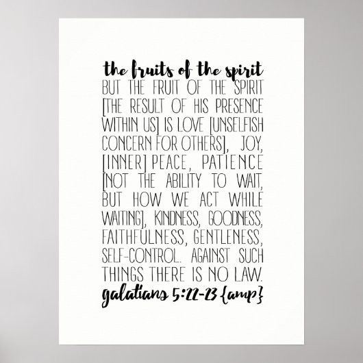 Früchte des Geistes Poster (Vorne)