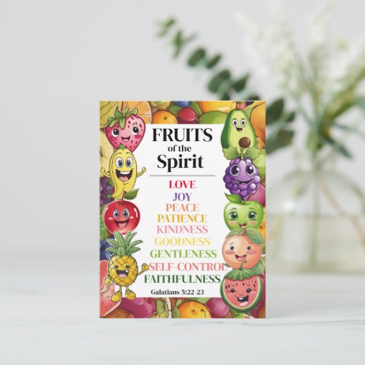 Früchte des Geistes Postkarte (Stehend Vorderseite)