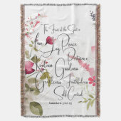 Früchte des Geistes, rosa Blüte Decke (Vorderseite Vertikal)