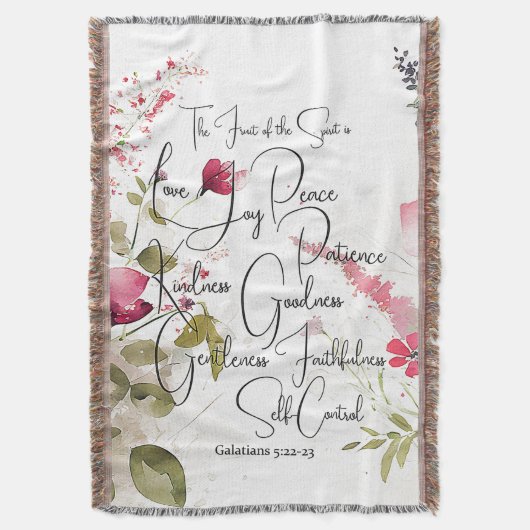 Früchte des Geistes, rosa Blüte Decke (Vorderseite Vertikal)