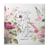 Früchte des Geistes, rosa Blüte Fliese (Vorderseite)