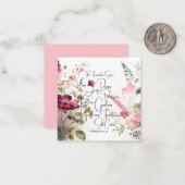 Früchte des Geistes, rosa Blüte Mitteilungskarte (Vorderseite/Rückseite Beispiel)