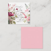Früchte des Geistes, rosa Blüte Mitteilungskarte (Vorne/Hinten)