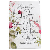 Früchte des Geistes, rosa Blüte Mittlere Geschenktüte (Vorderseite)