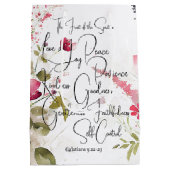 Früchte des Geistes, rosa Blüte Mittlere Geschenktüte (Rückseite)