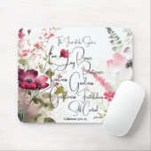Früchte des Geistes, rosa Blüte Mousepad (Mit Mouse)